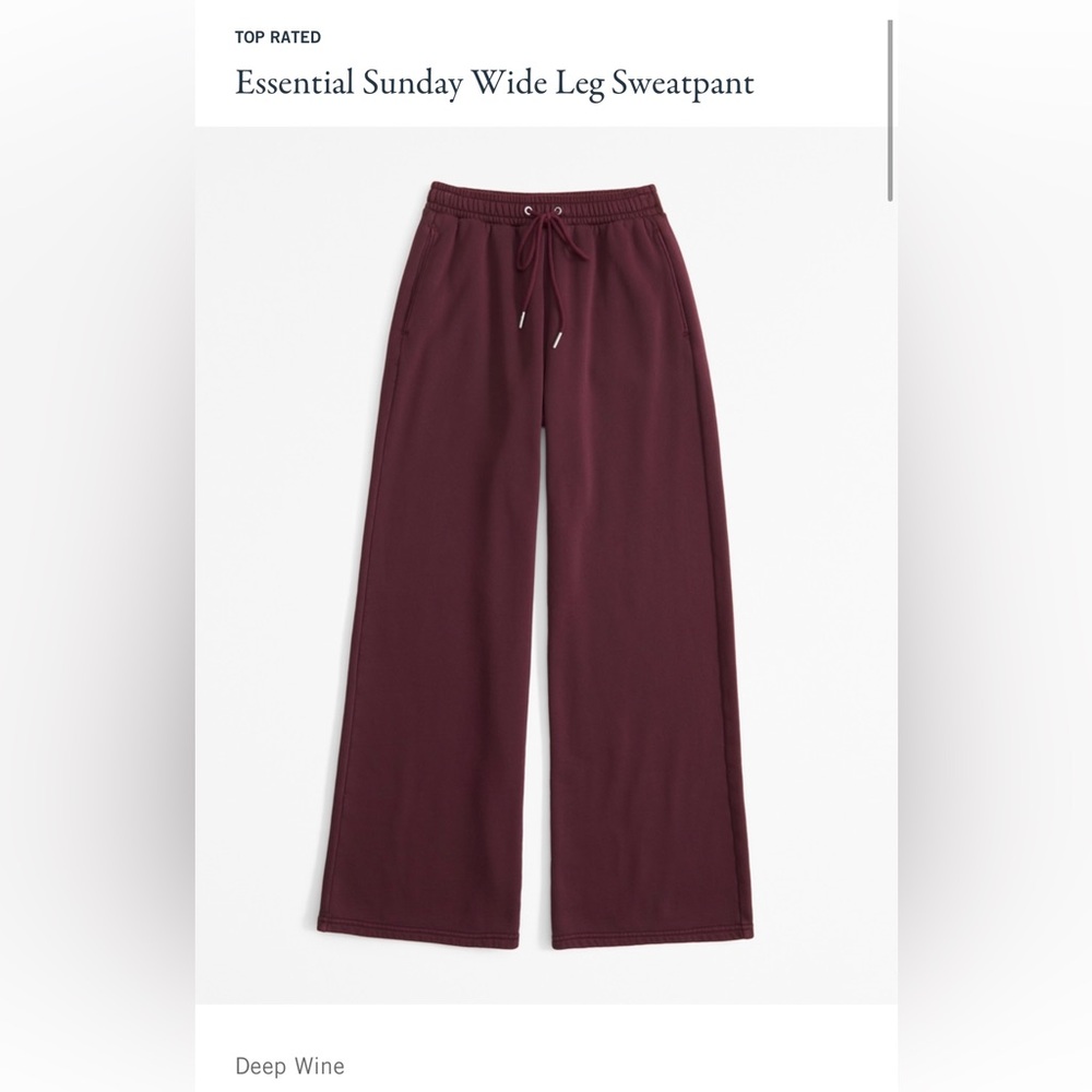 Abercrombie Essential Sunday Wide Leg Sweatpants size small